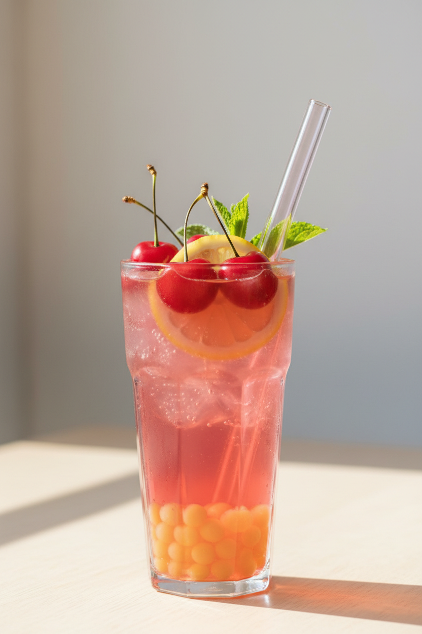 Bubble Tea Limonade-Cerise