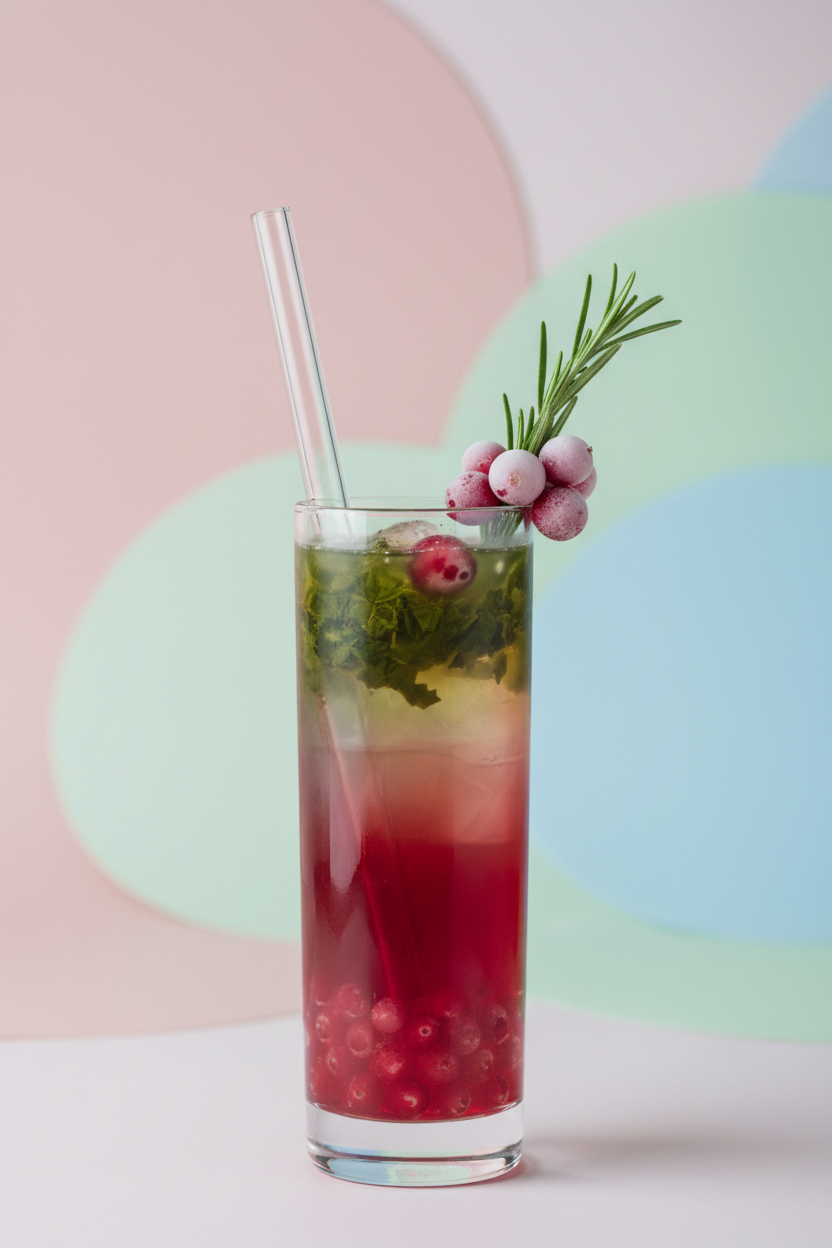 Cocktail Thé Vert Le Temps des Cannes avec Bulles Éclatantes