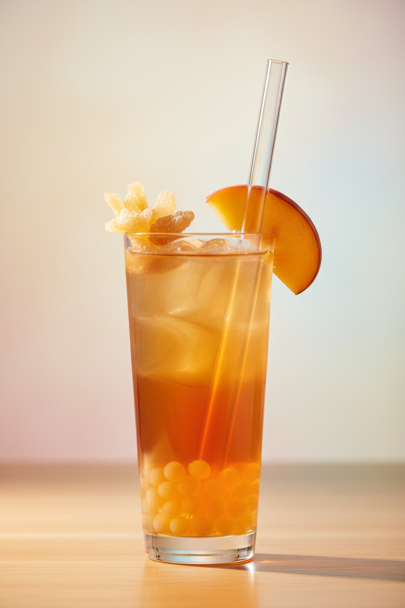 Cocktail Thé Le Noroît avec Bulles Éclatantes