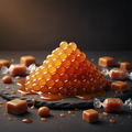 Bulles éclatantes au caramel