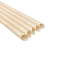 Pailles pour bubble tea - Blé naturel (paquet de 4, emballées individuellement)