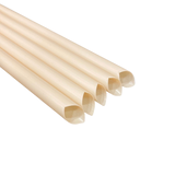 Pailles pour bubble tea - Blé naturel (paquet de 4, emballées individuellement)