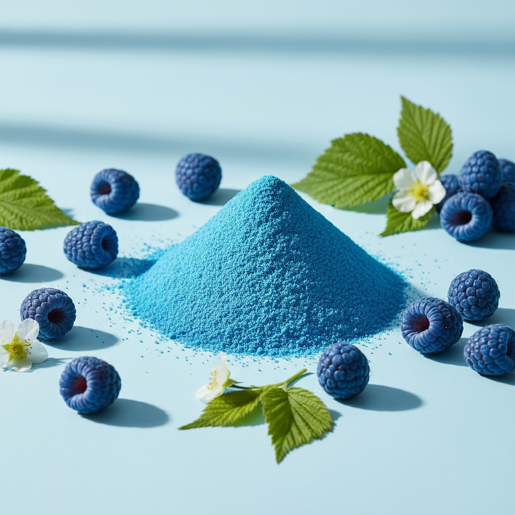 Poudre Framboise bleue lumineuse